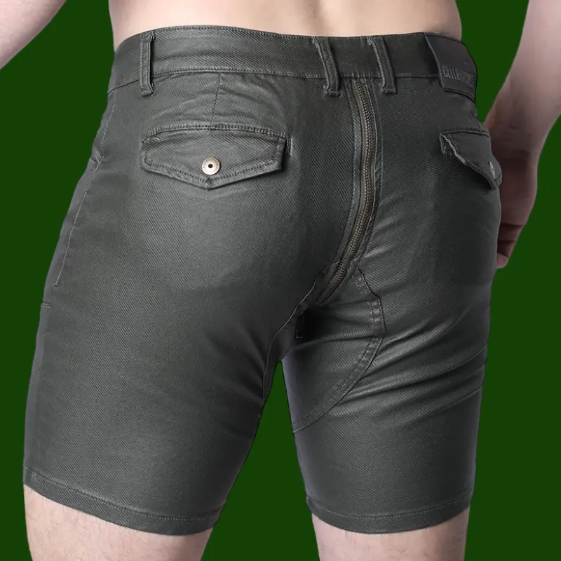 Short fetish Slick Carpenter V2 CB13, zip frontal y trasero | Dark-Ink