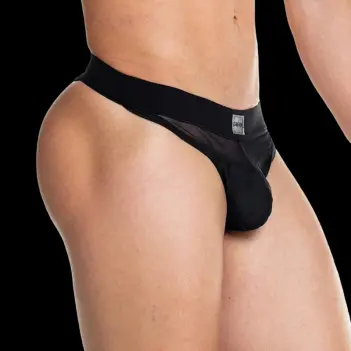 GIGO Skin G-String, Nylon-Spandex, Minimal Cut | Dark-Ink