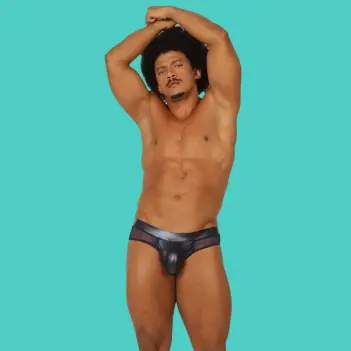 GIGO Passione Blue Brief, Polyester-Spandex Mix | Dark-Ink