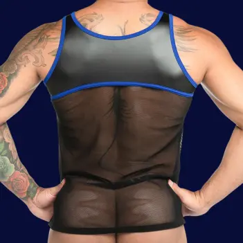 Camiseta sin mangas fetish GIGO Fetiche, tejido texturado | Dark-Ink