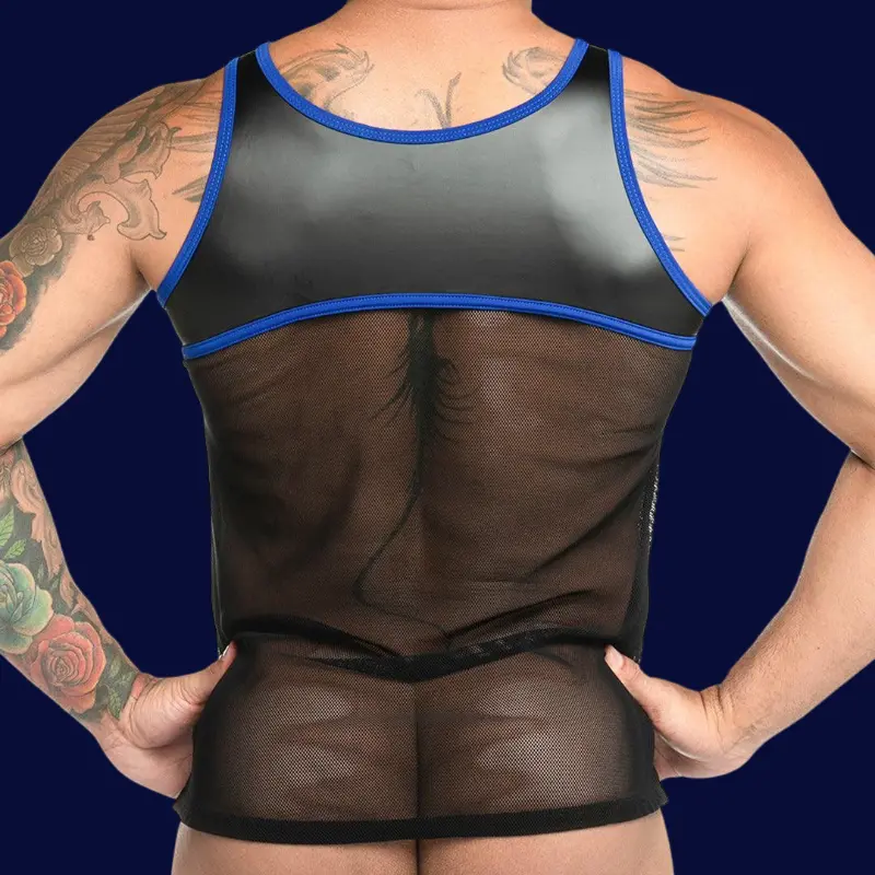 Camiseta sin mangas fetish GIGO Fetiche, tejido texturado | Dark-Ink