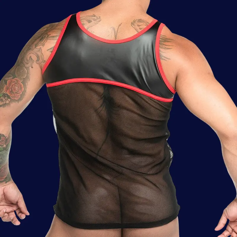 Camiseta sin mangas fetish GIGO Fetiche, tejido texturado | Dark-Ink