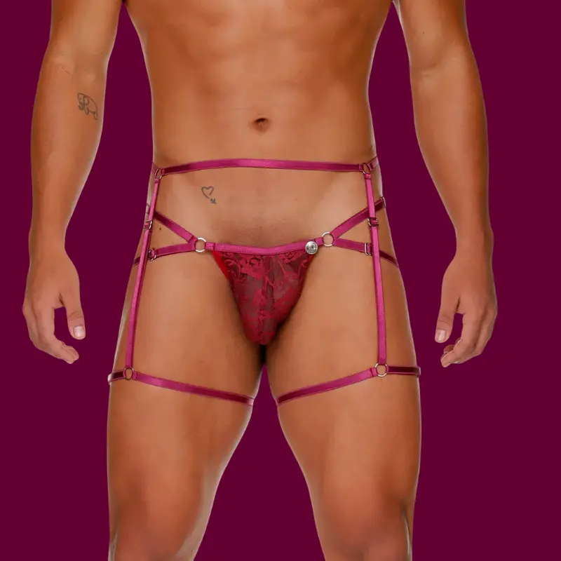 GIGO Gelbert Belt Jockstrap with Removable Leg Straps | Dark-Ink