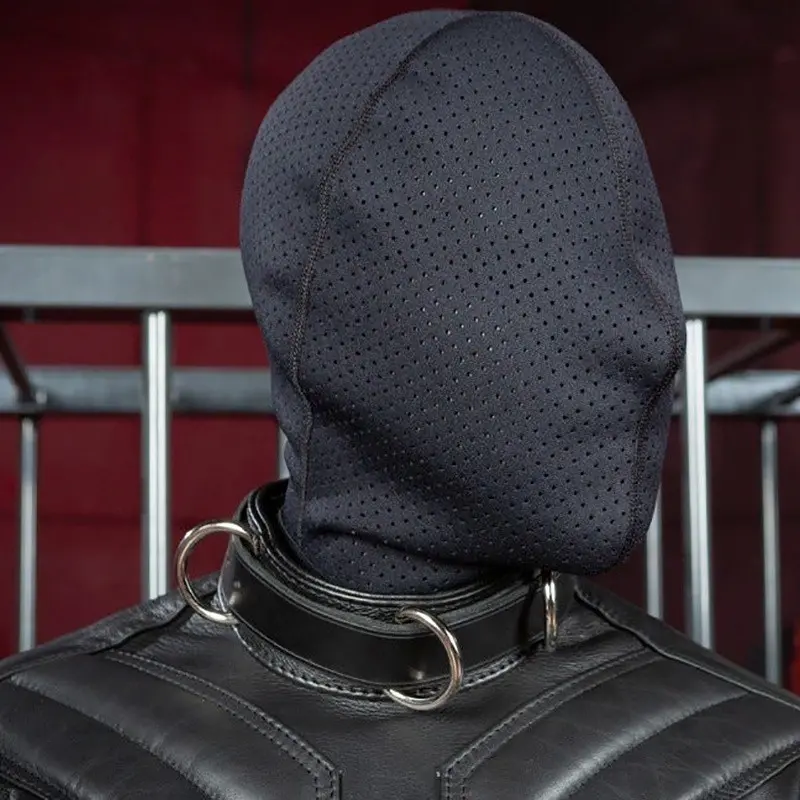 Cagoule néoprène Mr S Leather Anonymous Hood, zip dos | Dark-Ink