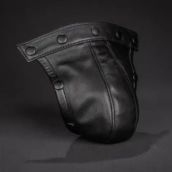 Leder-Tasche Mr S Leather schwarz, Hidden Ring Jock | Dark-Ink
