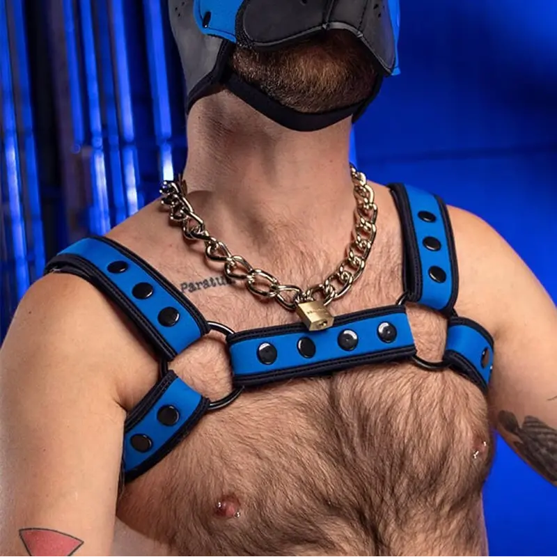 Neopren Harness Bulldog Bold Color Mr S Leather, 11 Farben | Dark-Ink
