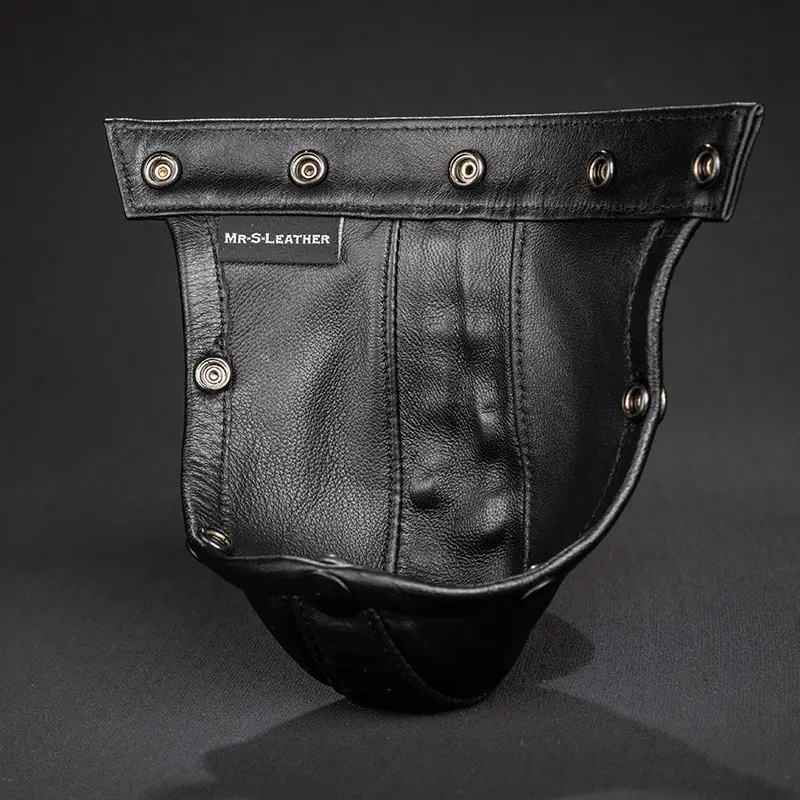 Poche cuir noir Mr S Leather, compatible Hidden Ring Jock | Dark-Ink