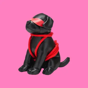 Peluche puppy play Prowler RED Roped Up Rover, cuir PU | Dark-Ink