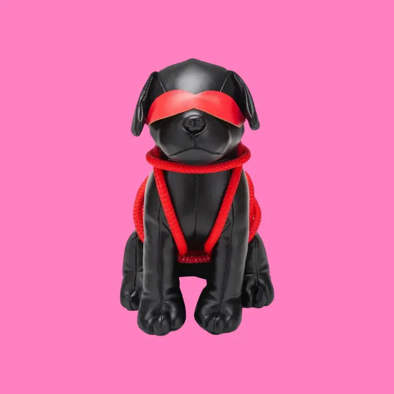 Peluche puppy play Prowler RED Roped Up Rover, cuir PU | Dark-Ink