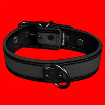 Collier puppy play Mr. S Leather Neo Bold, 14 couleurs | Dark-Ink