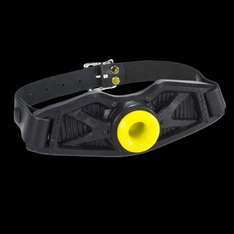 Oxballs Guard Gag Knebel, wechselbares Insert, Leder | Dark-Ink