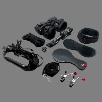 Kit BDSM Fury Black ALIVE BDSM, 10 piezas bondage | Dark-Ink
