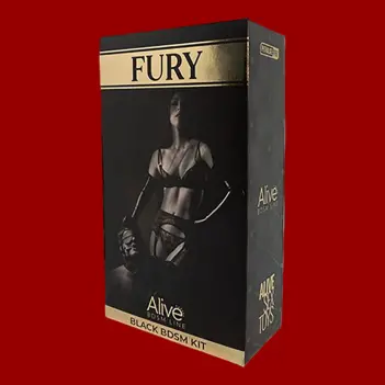 Kit BDSM Fury Black ALIVE BDSM, 10 piezas bondage | Dark-Ink