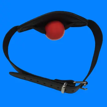 Mordaza muselera DARKLINE Ball Gag Muzzle, negro y rojo | Dark-Ink
