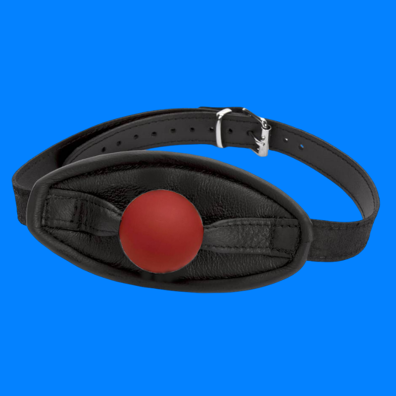 Ball Gag Muzzle Black & Red
