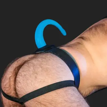 Mr S Leather Waist Strap, jockstrap Show Tail & Holster | Dark-Ink