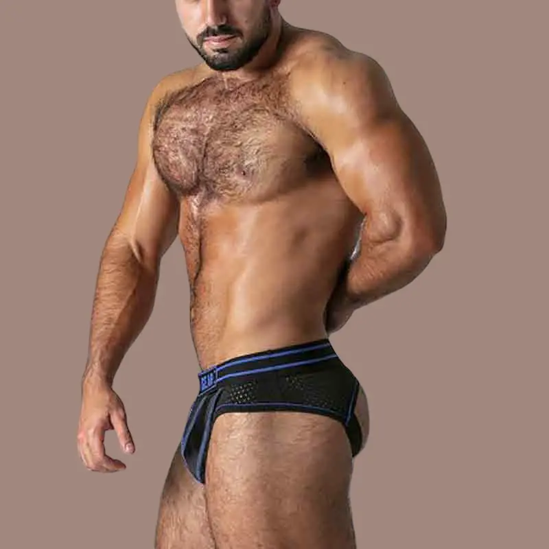 Locker Gear Jockstrap Bottomless Zipper, Front-Zip, offen | Dark-Ink