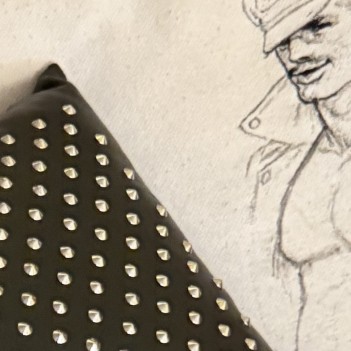 Nappaleder-kissen mit nieten alfred