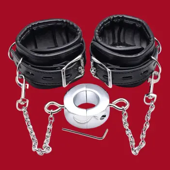 DARKLINE Humbler Ball Stretcher mit Fußfesseln | Dark-Ink