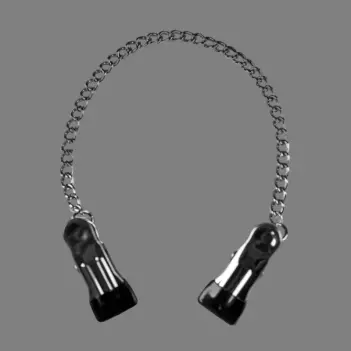 Pinzas para pezones Mister B Mawa, muelle fijo, cadena | Dark-Ink
