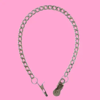 Nipple Clamps Mister B Basic with Chain, soft insert | Dark-Ink