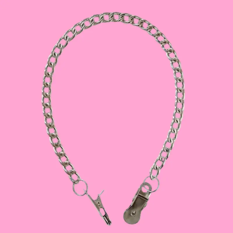 Nippelklemmen Basic Mister B mit Kette, weicher Einsatz | Dark-Ink