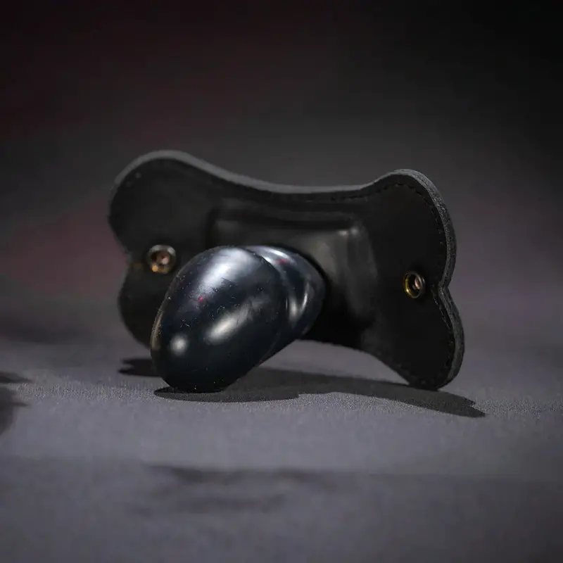 Bozal bondage dog Mr S Leather, cuero latigo 5 piezas | Dark-Ink