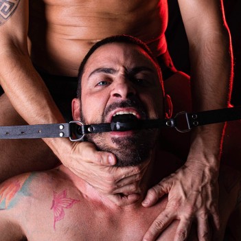 Silicone ball gag with strap