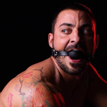 Silicone ball gag with strap