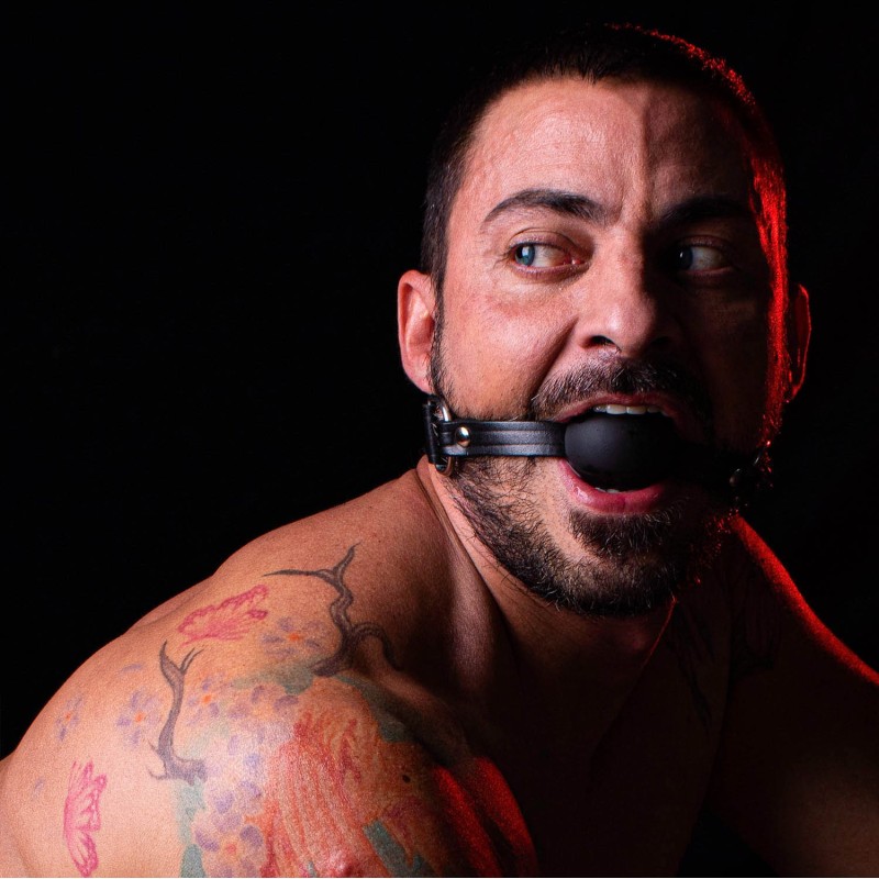 Silicone ball gag with strap