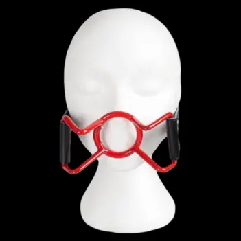 DARKLINE Spider Gag red, PVC-coated frame, leather strap | Dark-Ink