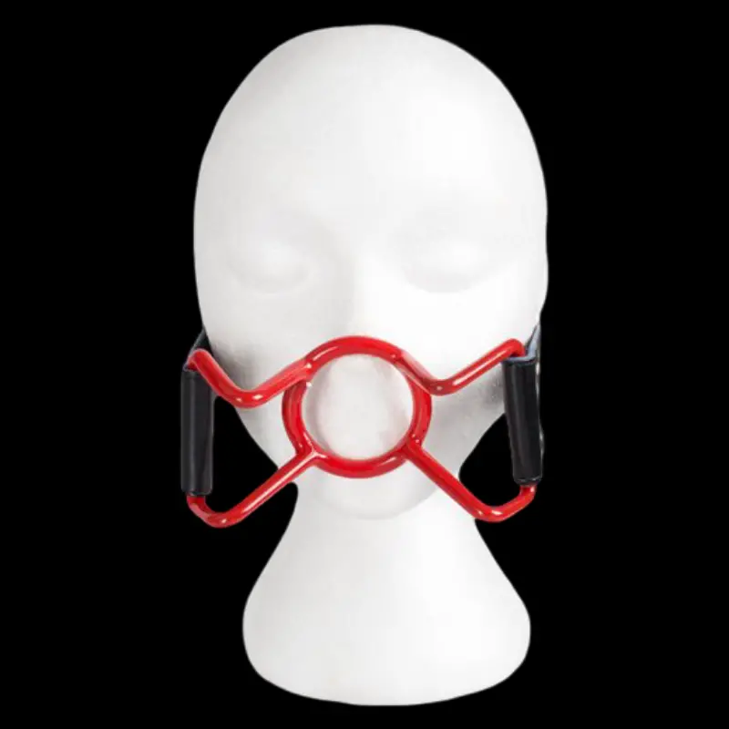 DARKLINE Spider-Gag rot, PVC-Rahmen, Lederband, 40 mm Ring | Dark-Ink