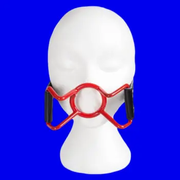 DARKLINE Spider-Gag rot, PVC-Rahmen, Lederband, 40 mm Ring | Dark-Ink