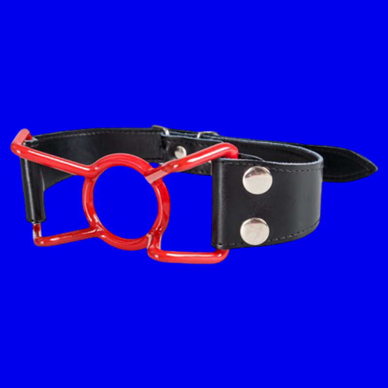 Spider Mouth Gag – Rouge avec sangle cuir