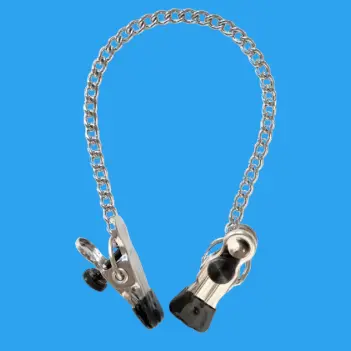 DARKLINE Bull Nippelklemmen, Schraube vorne, 30 cm Kette | Dark-Ink