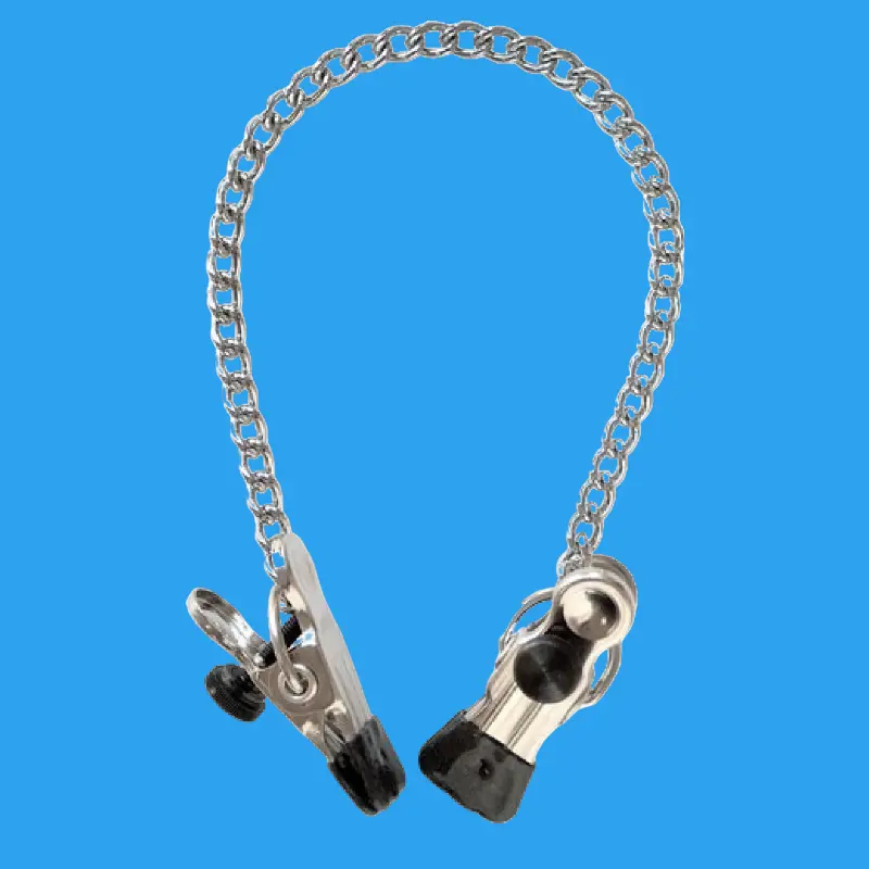Pinzas para pezones Bull DARKLINE, tornillo, cadena 30 cm | Dark-Ink