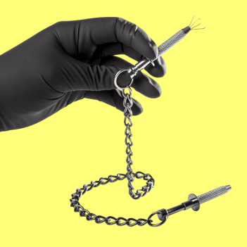 Pinza para pezones de acero