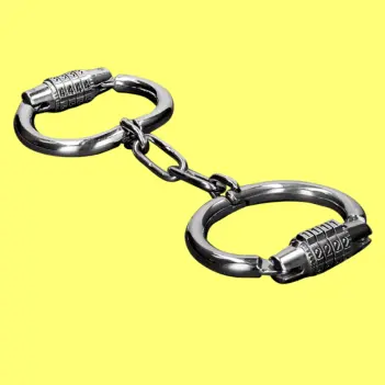 DARKLINE Bondage Handcuffs, stainless steel, 4-digit lock | Dark-Ink