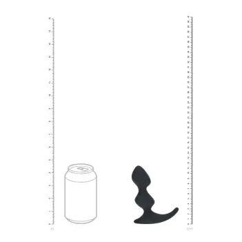 LEVELZ Double Ripple Silicone Prostate Massager No Motor | Dark-Ink