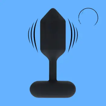 Plug anal vibrant hexagonal LEVELZ silicone noir | Dark-Ink