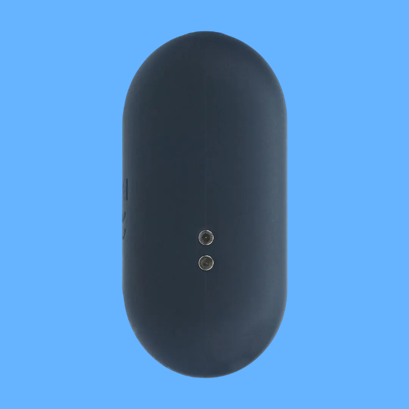 Hexagonal Vibrating Silicone Anal Plug Black