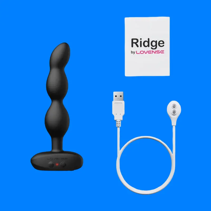Bolas anales Lovense Ridge con rotación y vibración por app | Dark-Ink