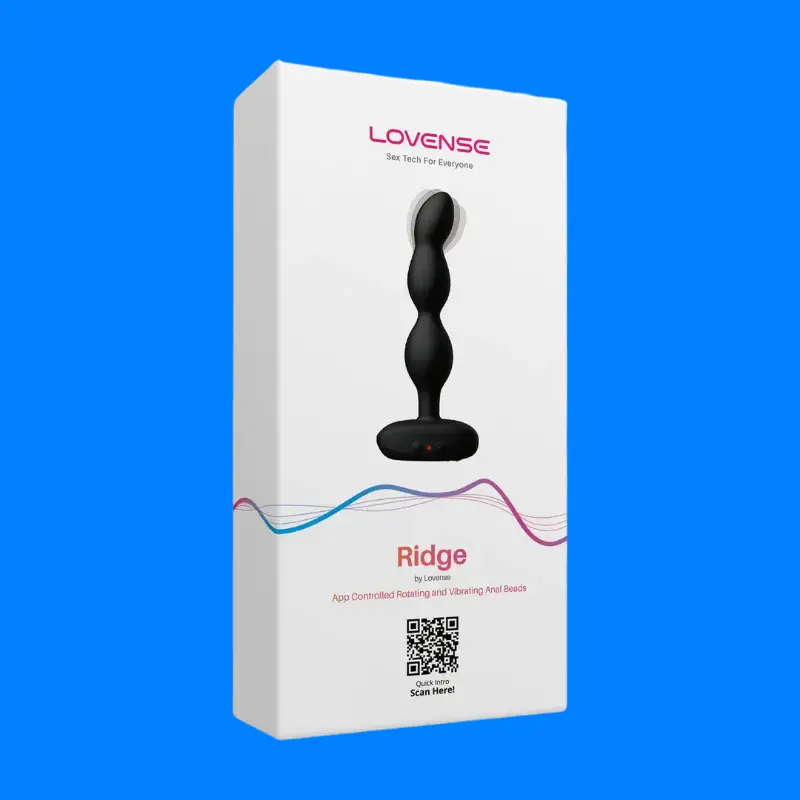 Bolas anales Lovense Ridge con rotación y vibración por app | Dark-Ink