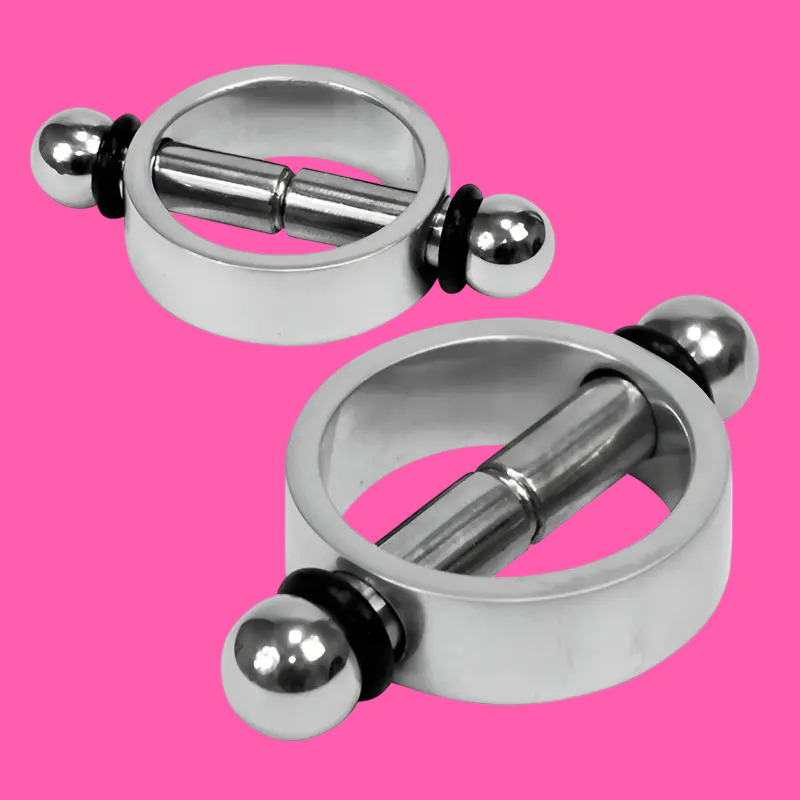 Magnetic steel nipple pinchers