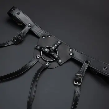 Vac-U-Lock Strap-On Harness Mr S Leather, removable plug | Dark-Ink