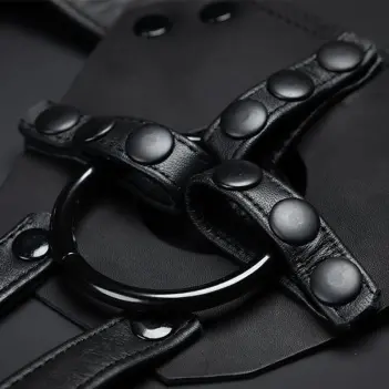 Vac-U-Lock Strap-On Harness Mr S Leather, removable plug | Dark-Ink