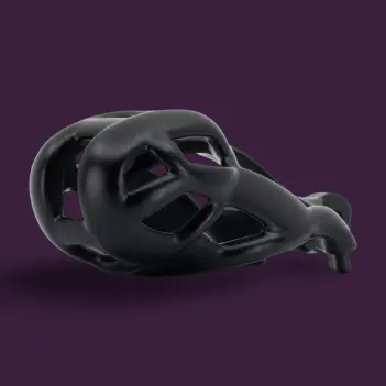 KINK3D Cobra S Chastity Cage, three width options | Dark-Ink