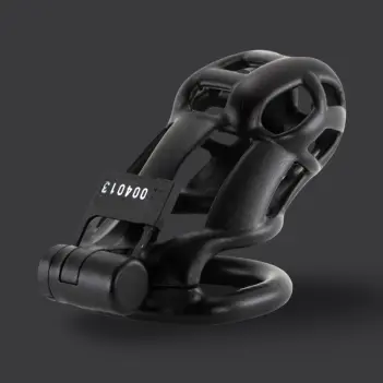 KINK3D Airlock Chastity Lock, metal-free, numbered seals | Dark-Ink