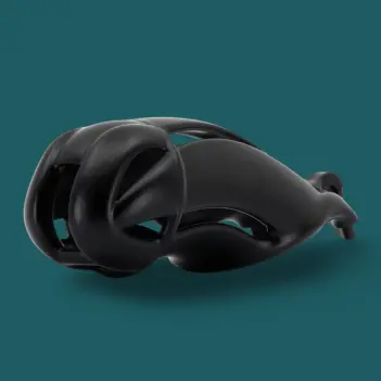 KINK3D Viper R+ Chastity Cage, enclosed, one step below BFG | Dark-Ink