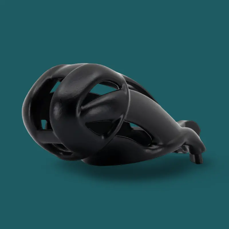 Viper S+ Keuschheitskäfig KINK3D, geschlossen, 9-11 cm | Dark-Ink